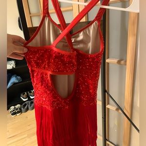 Jazz dance leotard, Brand: Weissman, Color: Red